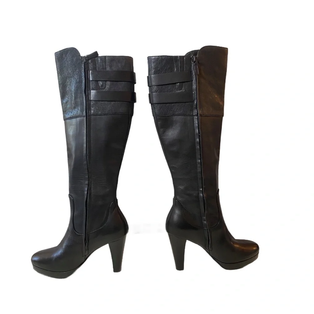 Cole Haan Tall Boots With Nike Air Soles 4” Heel Size 6 1/2 B NIB